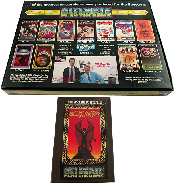 The Collected Works back artwork, plus Underwurlde